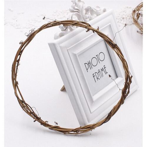 American Country Style Christmas Decoration Wreath Dried Rattan Vine Ring for DIY Handmade Door Hanging Wreath Free Shpping