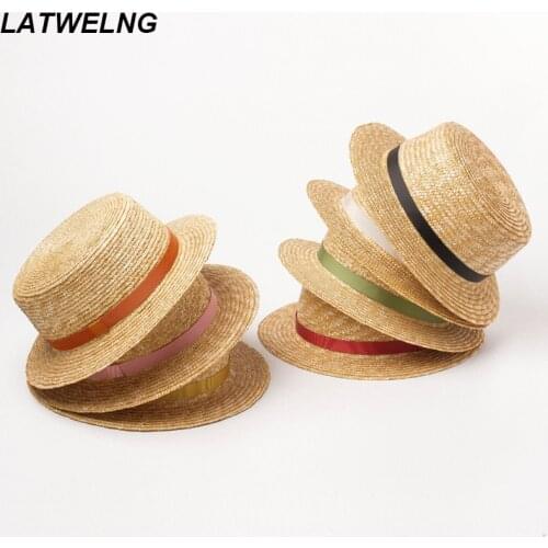 Wholesale Parent-child Straw Hat Children Summer Sun Hats Women Beach Hat UV Protection Girls Caps Dropshipping S1257