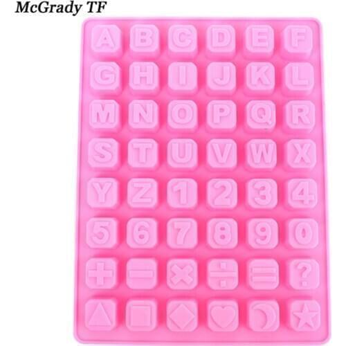 Cake Silicone English Alphabets Letters Chocolate Mold Jelly Ice Mold Tray Maker Silicone Candy Fondant Cake Decoration Tools