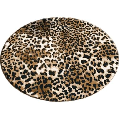 Modern Sexy Yellow Leopard Print Carpet Girls For Living Room Decoration Bedroom Round Floor Mat Area Rug 3D Nordic Home Dywan