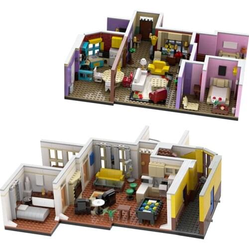 MOC Monicas Six People Apartment Building Blocks For Friends Architecture Classic TV Show The Best Friendship Toys For Children