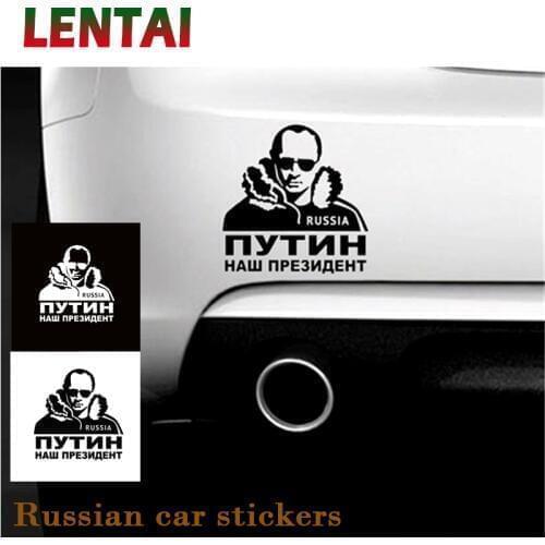 LENTAI Russian Character Auto Car Reflective Body Stickers Universal For Nissan Juke Tiida Subaru Ford mondeo mk4 mk3 Opel corsa