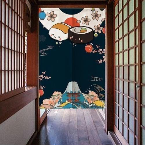 Japanese style door curtain cloth art home decoration restaurant partition curtain magnetic suction door curtain kitchen lovely