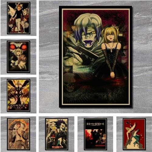 Death Note A Style Japanese Cartoon Comic Poster Kraft Paper Wall Sticker Bar Cafe Decorative Paintin