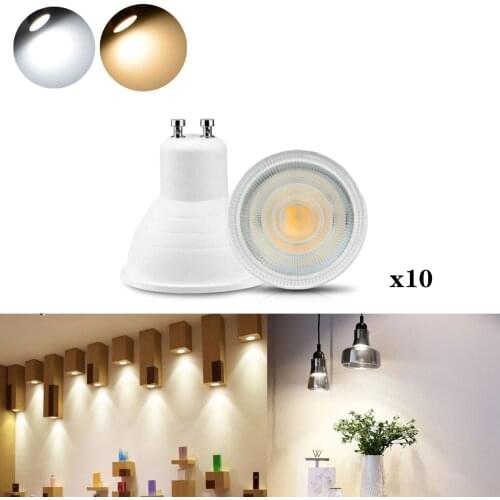 10x GU10/GU5.3/MR16 Dimmable Energy Saving Environmentally Friendly LED Bulb for Halls, Bars, Office, Home Office Decoration