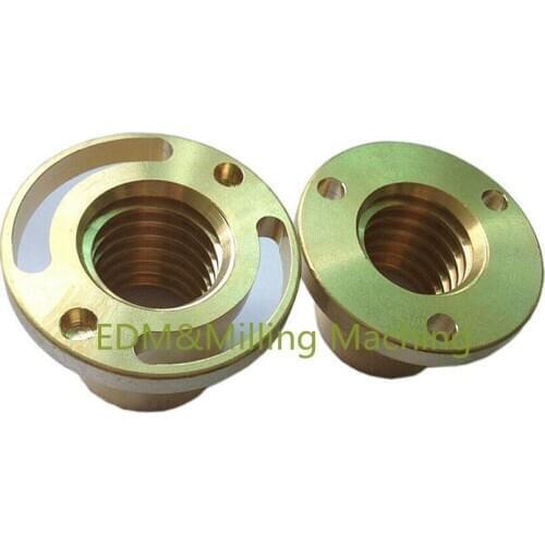 2PC Set Mill X Axis Screw Copper Sleeve Wing Nut For Bridgeport Milling Machine Part