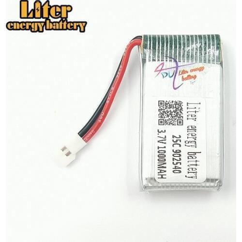 3.7V 1000mAh 902540 25c Battery X5 X5C X5C-1 X5S X5SW X5SC V931 H5C CX-30 CX-30W Quadcopter Spare Parts With X5C X5SW Battery