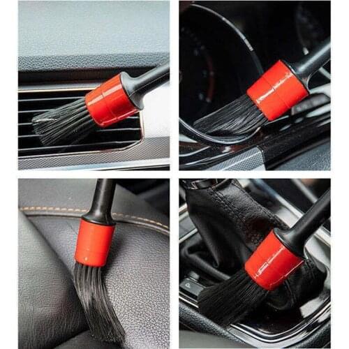 5Pcs Car Clean Brush Set Detailing Brushes for Cleaning Tyre Wheels Tire Auto Air Vents Leather Car Wash Car Cleaning Kit Tool