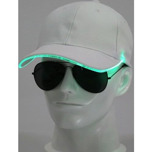 LED Luminous Baseball Cap Flash Glow Light Up Hat For Hip Hop Club Stage Performance Night Club Festival Boys Girls Gift