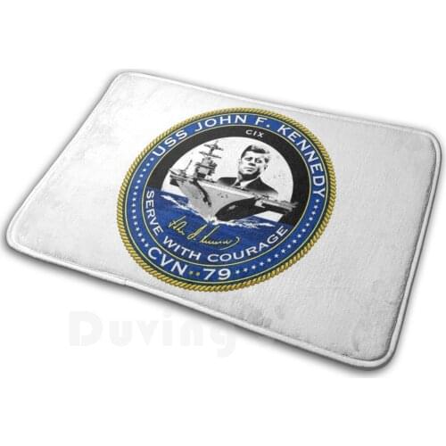 Cvn 79 Uss Kennedy Official Crest Carpet Mat Rug Cushion Soft Carrier Patch Crest Navy Pcu Pre Commissioning Unit Cvn