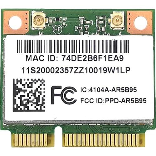 For Lenovo Z370 Y460 G470 Z470 Z560 Black Apple AR5B95 2.4G 150Mbps MINI PCIE 802.11N Built-in Wireless Network Card