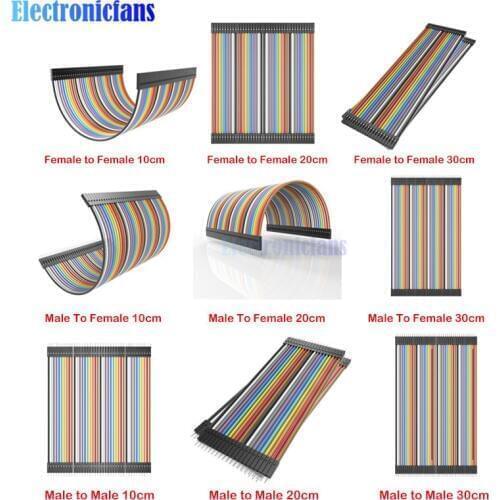 Dupont Jumper wire 10CM 20CM 30CM Male to Male + Female to Male + Female to Female Jumper Wire Dupont Cable for arduino DIY KIT