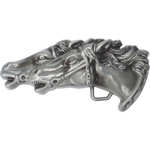 Double row horse head belt buckle horse series simple smooth buckle