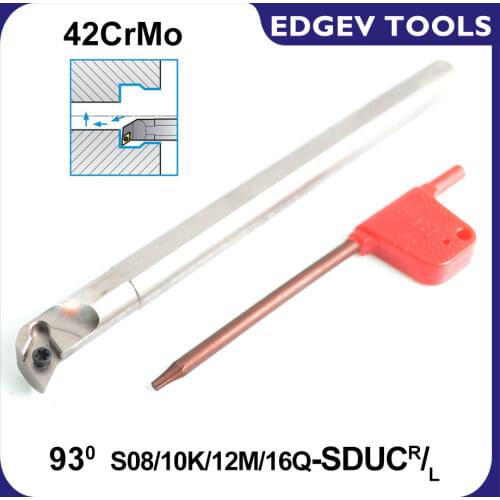 EDGEV S10K-SDUCR07 S10K-SDUCL07 For CNC Lathe Internal Turning Tools Holder Indexable Carbide Insert DCMT070202 Shank Boring