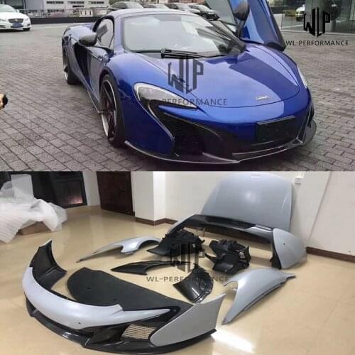 MC Car Body Kit High quality CF+FRP Materials Front Rear bumper Light eyebrow Fog light net For McLaren MP4 to 650s Body Kit