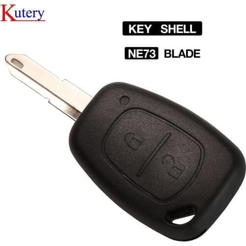 Kutery 10PCS 2BTN Replacement Remote Smar Car Key Shell Case Fob For Renault Traffic Master Vivaro Movano Kangoo With NE73 Blade