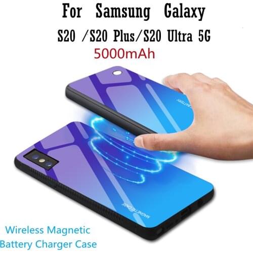 Wireless Magnetic Battery Charger Case For Samsung Galaxy S20 S20 Plus 5G Battery Case PowerBank Charging Cover For S20 Ultra 5G