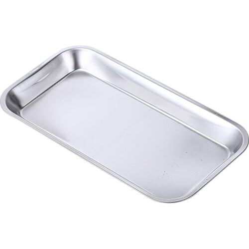 Stainless Steel Surgical tray Stainless Steel Medical Surgical Tray Dental Dish Lab Instrument Tool 22x12x2cm