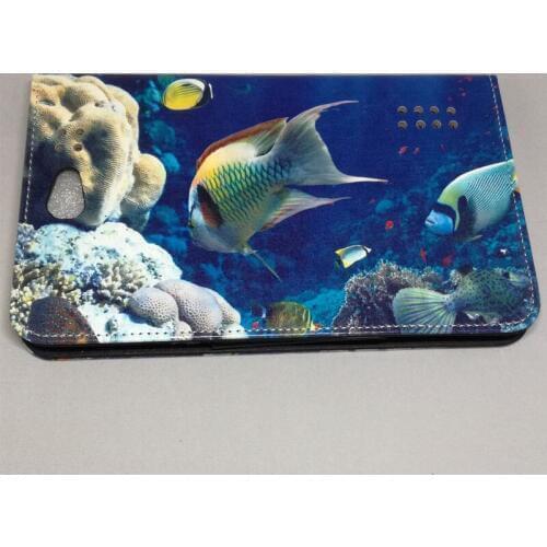 Myslc Printed Pu Leather Cover for RoverPad Go C7 3G 7 inch Tablet Magnetic Stand Case