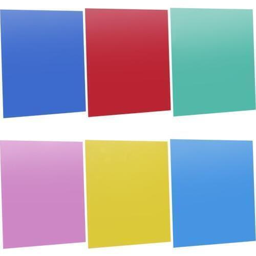 Neewer 7"x8"/18 x 20 cm Transparent Color Correction Lighting Gel Filter Set Pack of 6 Gel Sheet for Photo Studio Strobe Flash