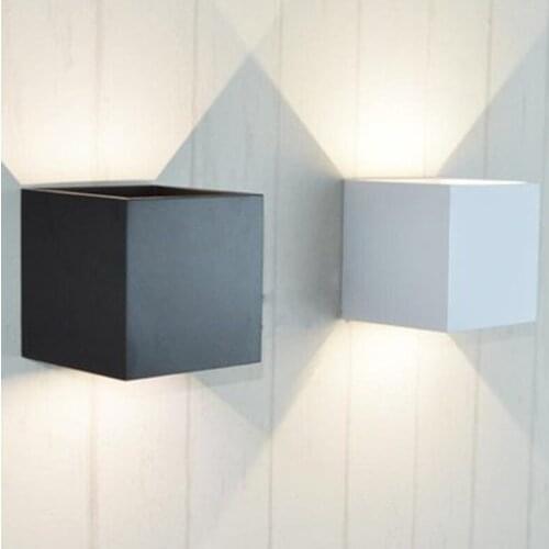 Modern minimalist wall lamp living room bedroom bedside 10W led indoor black and white lamp corridor lighting decoration