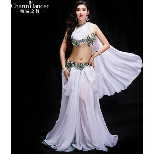 Newest high grade Professional Performance Dancewear bra+skirt Outfit Women Brand Bellydance Costumes YC044