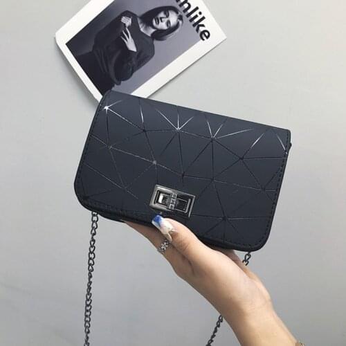 2021 New Fashion Women Fashionable Shoulder Bags New Female Messenger Bag Handbag Chain Wild Crack Printing Wild Crossbody Bag
