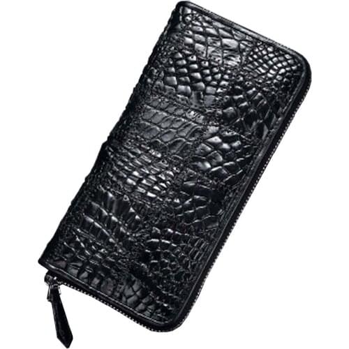 Xingmengda new Thailand crocodile men wallet long zipper wallet true crocodile claws handbags male clutch bag
