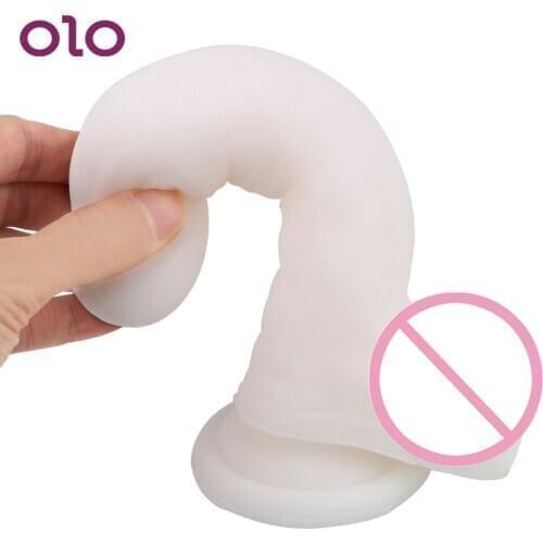 OLO Super Soft Dildo Realistic Dildo Simulation Fake Penis Female MasturbationErotic Sex Toys for Woman