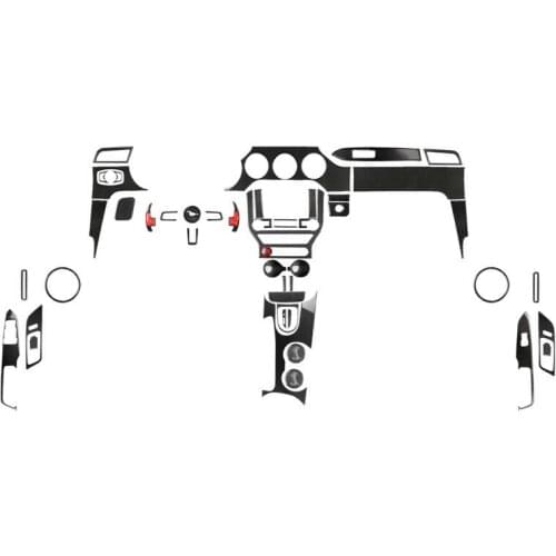 Fit For Ford Mustang Real Carbon Fiber Control Shift Position Panel Decoration Cover Car Interior Modification Modeling