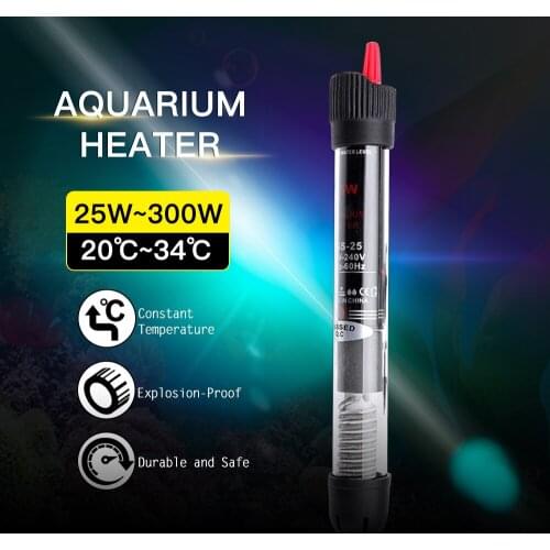 Submersible Aquarium Fish Tank Water Heater110v-220v Temperature Thermostat Heater Rod 25W/ 50W/100W/ 200W/ 300W