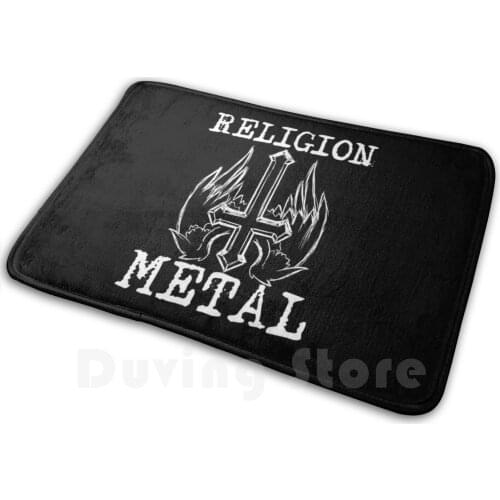 Religion Metal Mat Rug Carpet Anti-Slip Floor Mats Bedroom Metal Heavy Metal Rock Heavy Black Metal Musik Death Metal Festival