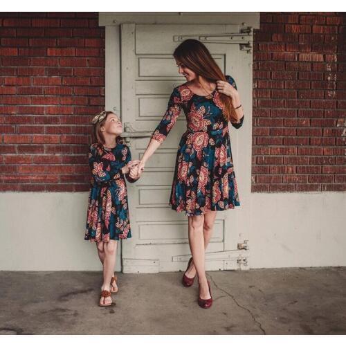 Family clothes Mother daughter dress 2019 summer mom and my clothes mom baby girl princess party family clothing