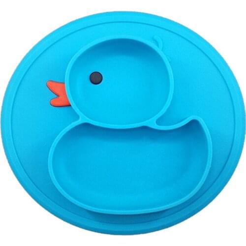 Silicone Divided Toddler Plates,Portable Non Slip Suction Plates for Children Babies and Kids BPA Free Baby Dinner Plate