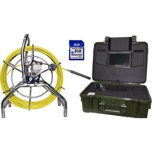 Video Snake Plumbing Pipe and Wall Inspection Color Camera System With 60M Cable Meter Counter DVR Recoder Drain Swer Camera