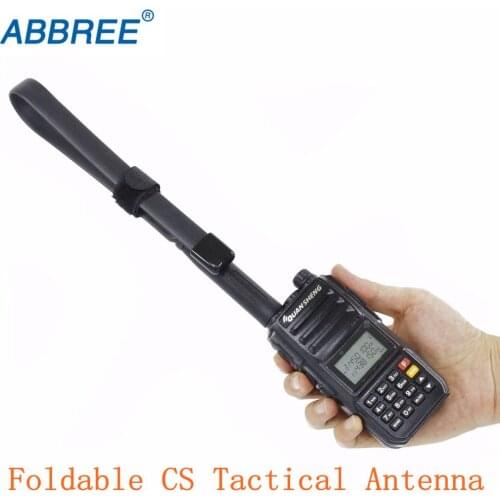 ABBREE SMA-Female Connector Dual Band 144/430Mhz Foldable CS Tactical Antenna For Quansheng TG-UV2 PLUS Walkie Talkie CB Radio