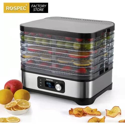 ROSPEC Food Dryer Stainless Steel Drying Machine Household Food Dehydrator Electric Air Dryer Fast Drying Fruit meat Fruit
