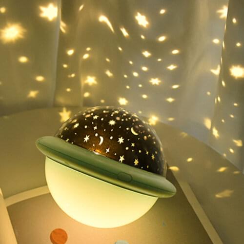 UFO Projector Nights Lights Starry Sky Led Night Lamps for Kids Bedroom Baby Birthday Christmas Gifts Romantic Cute Desk Lamp