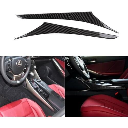 Real Carbon Fiber Car Trim Center Control Gear Side Pane Cover for Lexus IS200t IS300 IS250 Car-Styling Internal Accessories