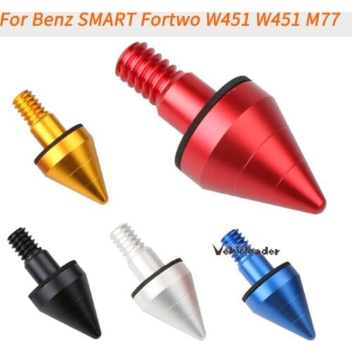 1x Alloy Sharp Head Car Anti-collision Tail Cone Car Bumper Spike Guard Protector For Mercedes Benz SMART Fortwo W451 M77
