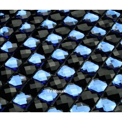 3D Black Blue 13 edges diamond crystal mirrorglass mosaic tiles,wall celing display cabinet DIY decorate wall sticker