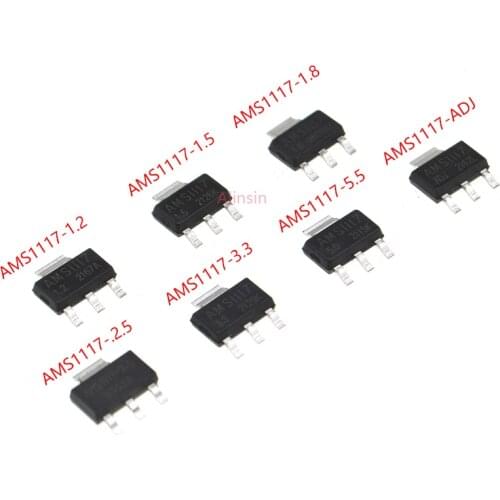 50PCS AMS1117 series AMS1117-1.2 AMS1117-1.5 AMS1117-1.8 AMS1117-2.5 AMS1117-3.3 AMS1117-5.0 SOT223 SOT-223