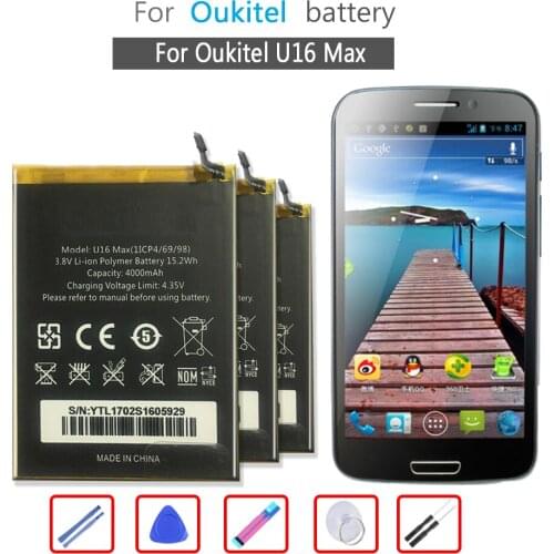 U16Max 4000mAh Battery for Oukitel U16 Max Mobile Phone