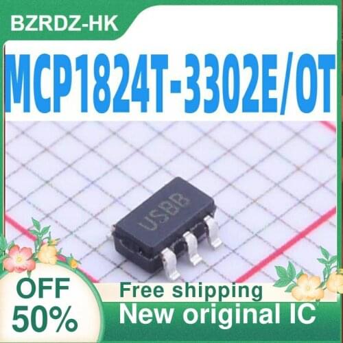 Free shipping 4PCS/lot MCP1824T-3302E/OT SOT23-5 US** nuevo original