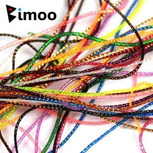 Bimoo 2yards/pack 1mm Fly Tying Midge Ribbing Nymph Streamer Body Material UV Pearl Flasher String