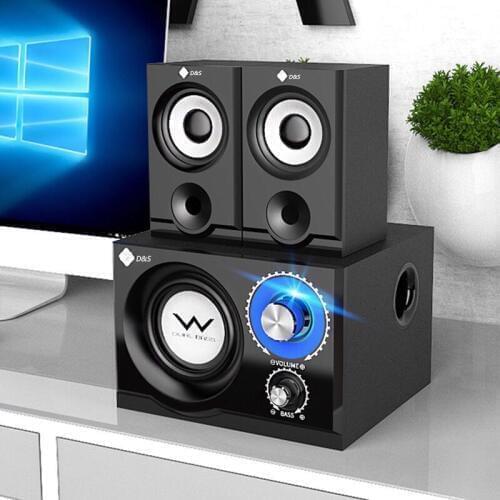 Bluetooth Speakers 4 Inch Bass 2.5 inch Full Range Wooden Speaker Desk Computer Home Subwoofer 3D Surround Stereo Louderspeaker