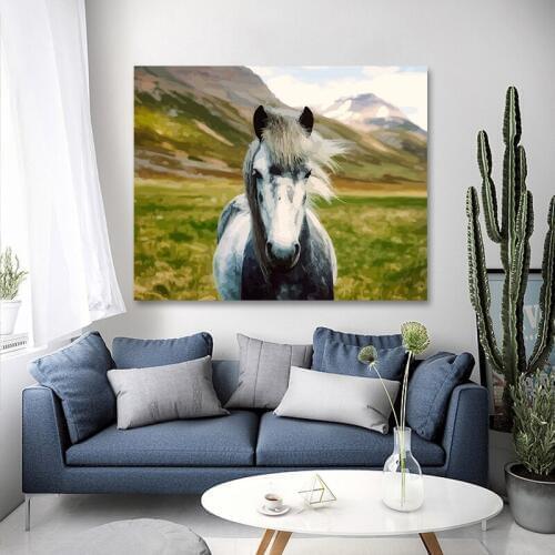 Zebra wild horse forest animal oil paintingDIY painting digital art painting digital family Hotel decorative painting