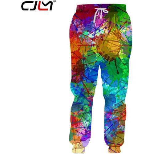 CJLM Unisex Hip Hop 3D Printed Service Oringial Colorful Ink Custom Plus Size Sweatpantss Dropshipping