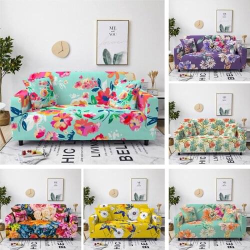 Flowers Sofa Cover Elastic Beautiful Floral Sofa Decorative Cover For Living Room Bedroom Universal Sofa Protective Cover