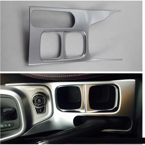 For Suzuki Vitara 2016 2017 2018 2019 Car Cover Stick ABS Chrome Inside Inner Middle Shift Stall Paddles Cup Switch Frame Trim